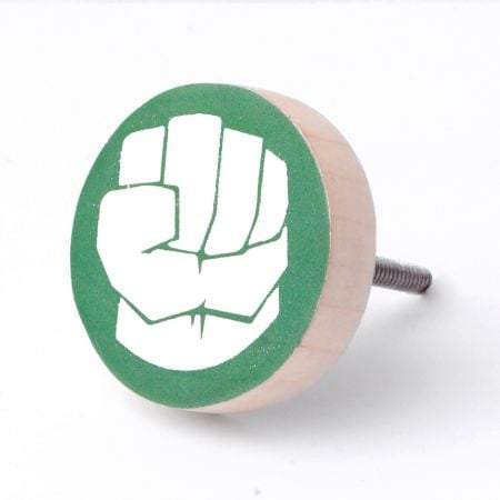 Handmade Pine Wood Hulk Superhero Furniture Knob